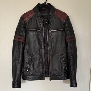 Black Leather Moto Jacket